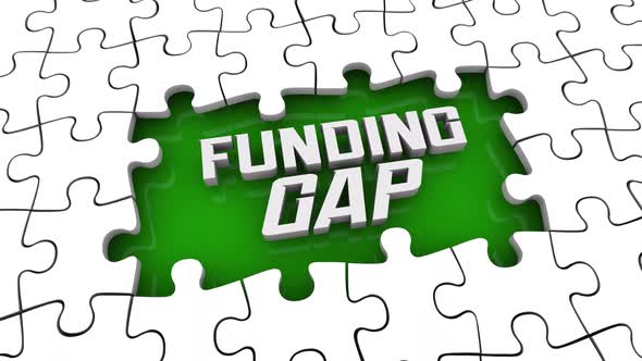 Funding Gap Money Budget Shortfall Not Enough Capital Needed 3d Animation alt