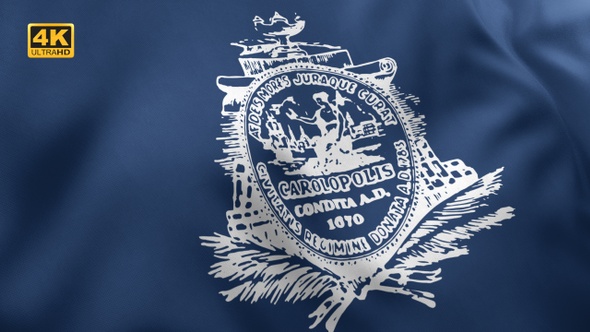 Charleston City Flag, South Carolina - 4K alt