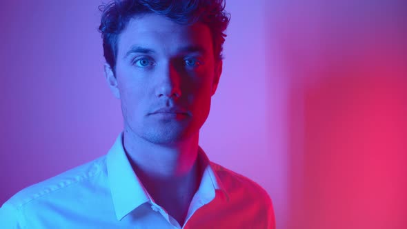 Male Posing in a Colorful Background alt