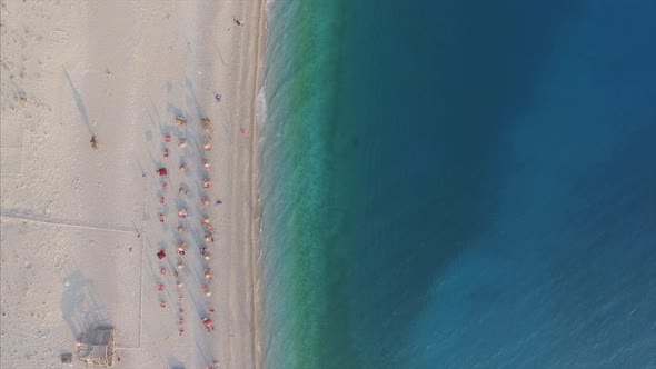 Arial view of beach in Albania alt
