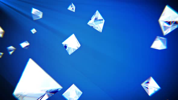 Blue Diamonds Background 4K