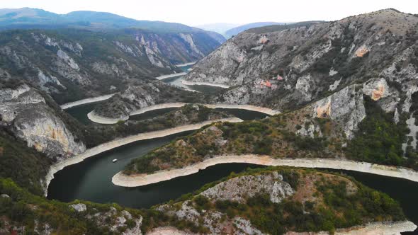 Aerial View Meanders of River Uvac alt