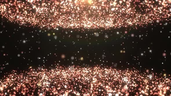 Glitter Spinning Particles. Looped Animation