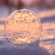 Soap Bubble in the Snow in Winter - VideoHive Item for Sale