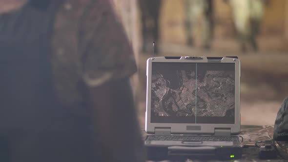 Screen of Army Laptop During Enemy Detection alt