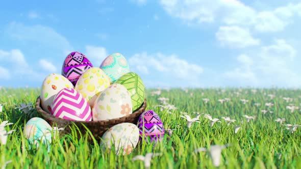 Easter Eggs Background 4K