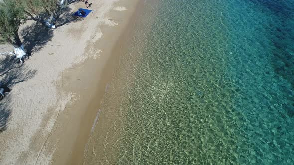 Island of Serifos in the Cyclades in Greece seen from the sky alt