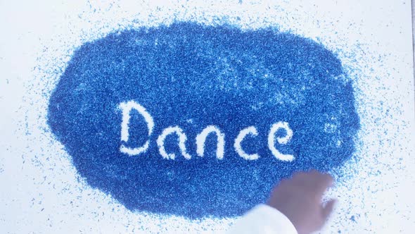 Indian Hand Writes On Blue Dance