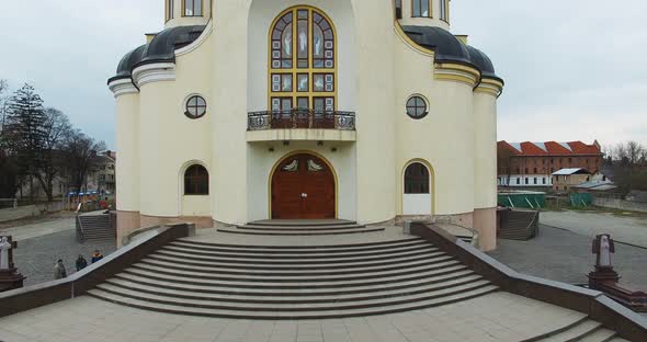 Aerial view of the orthodox church