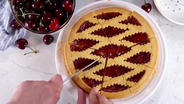 Homemade cherry pie