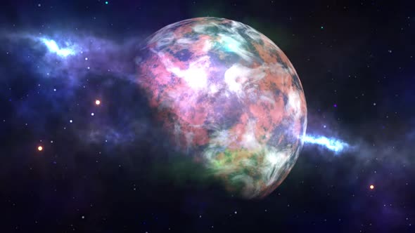 HD Abstract cosmic planet nebula starfield