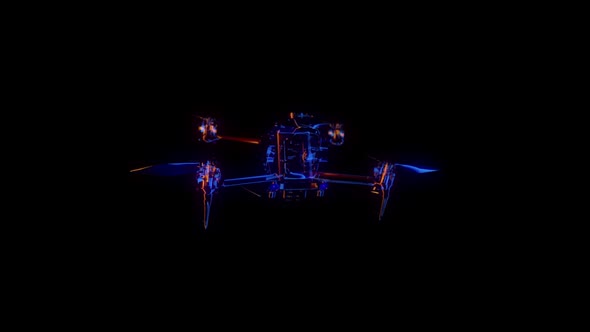 DJI FPV drone neon glass