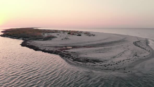 Sandy Island at Sunset in Summer alt