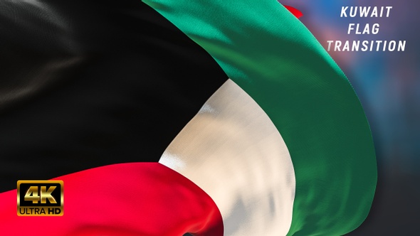 Kuwait flag transitions 4k alt