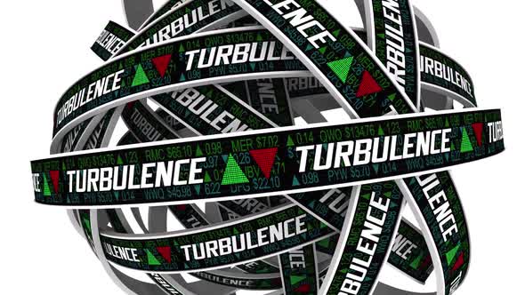 Turbulence Stock Market Prices Volatility Ups Downs Trends Cycle 3d Animation alt
