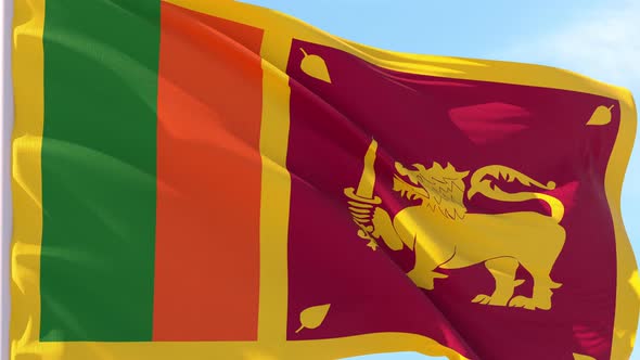 Sri Lanka Flag Looping Background