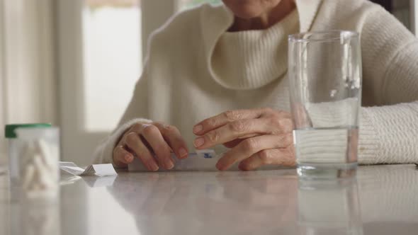 Senior woman at home alone alt