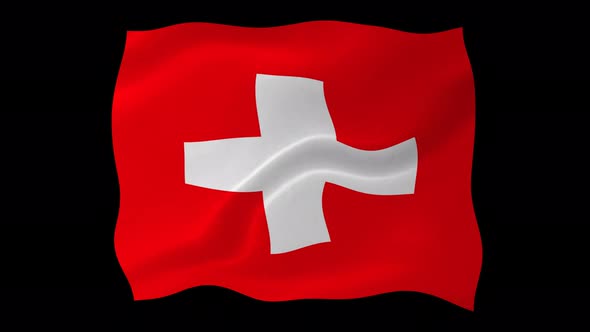 Switzerland Flag Wavy National Flag Animation