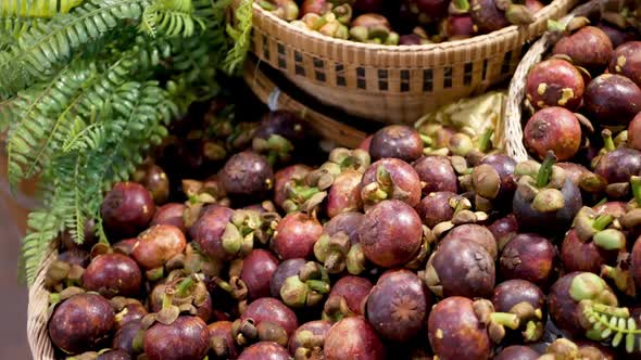 Fruits and Vegetables on Rustic Stall. Assorted Fresh Ripe Fruits and Vegetables Placed on Rustic