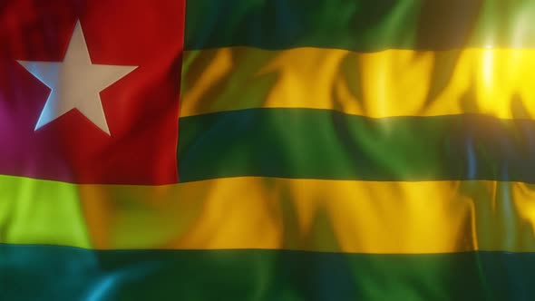 Togo Flag with Edge Bump