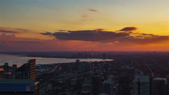 Toronto, Canada, Timelapse  - The west of Toronto from day to night