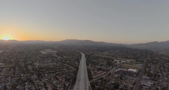 Los Angeles Freeway Drone Shot alt