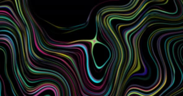 Colorful Curved Liquid Waves