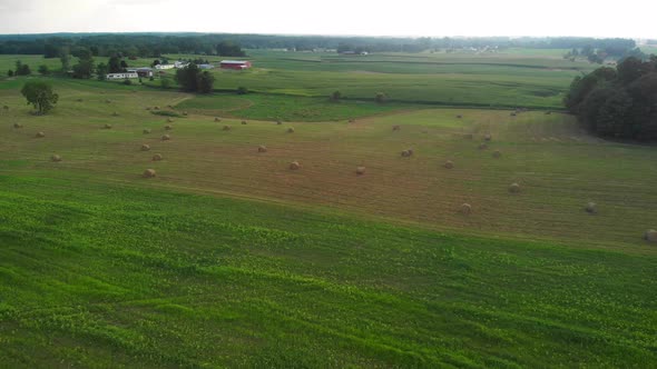Aerial View Of Farm Fields