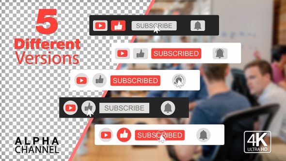 Youtube Subscribe Reminder Animations Pack