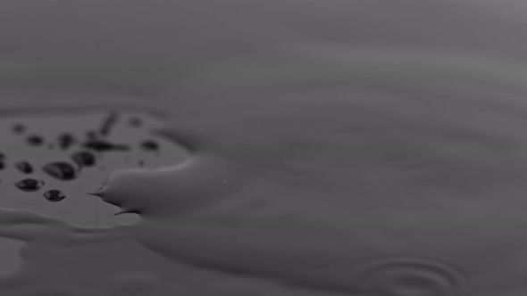 Super Slow Motion Shot of Water Drops on Black Background at 1000 Fps alt
