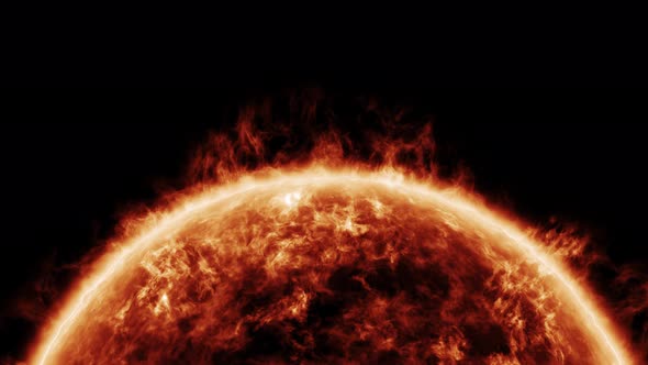 Fiery hot sun