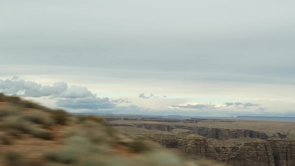 Road Trip to Grand Canyon Arizona USA Driving Auto Along South Rim