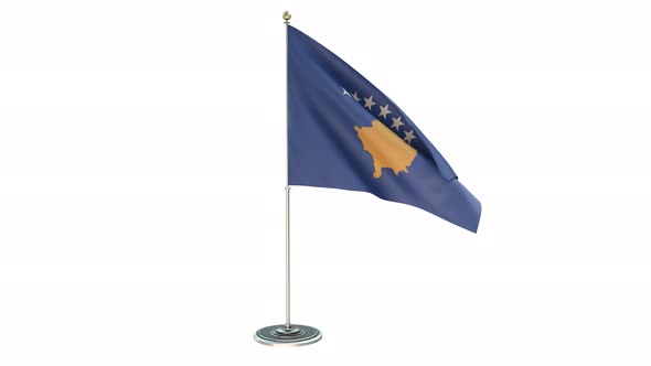Kosovo Small Flag Pole Loops With Alpha alt