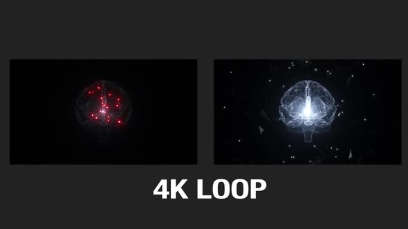 Brain AI and Headache 4K Loop