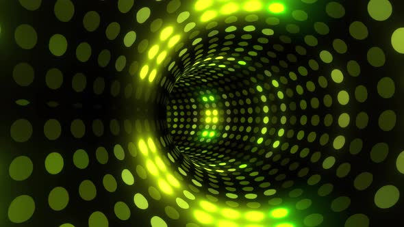 4K Green Glowing Led Tunnel alt