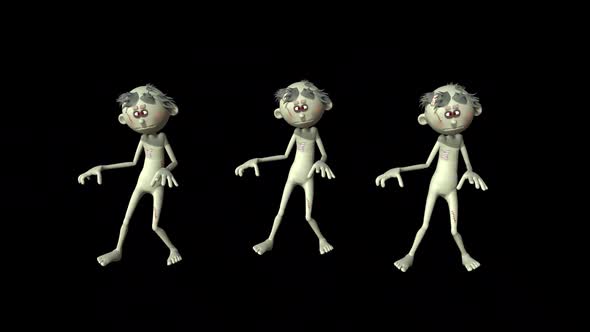 Cartoon Zombies Dancing alt