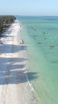 Beach on the Coast of Zanzibar Island Tanzania alt