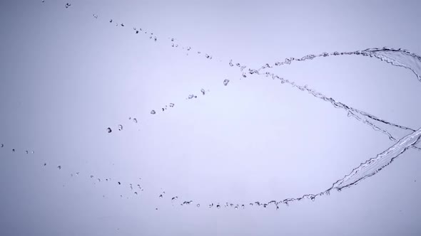 Triple water spiral spalsh, Slow Motion alt