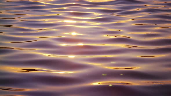 Sunset Golden Water