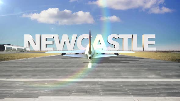 Commercial Airplane Landing Capitals And Cities Newcastle