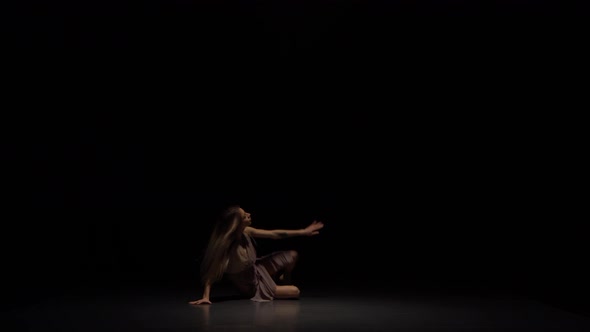 Woman Performing Wonderful Contemporary in Twilight at Studio alt