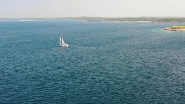 Yacht Sailing In The Sea 2