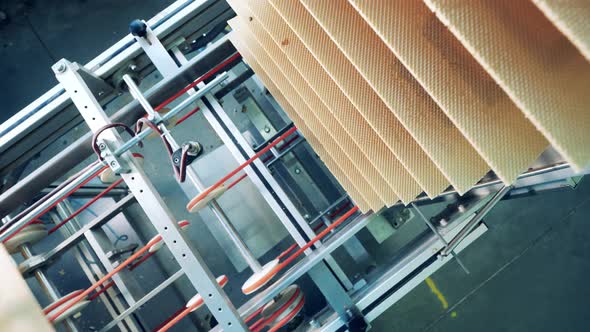 Transportation of Waffle Layers Done By a Confectionery Conveyor alt