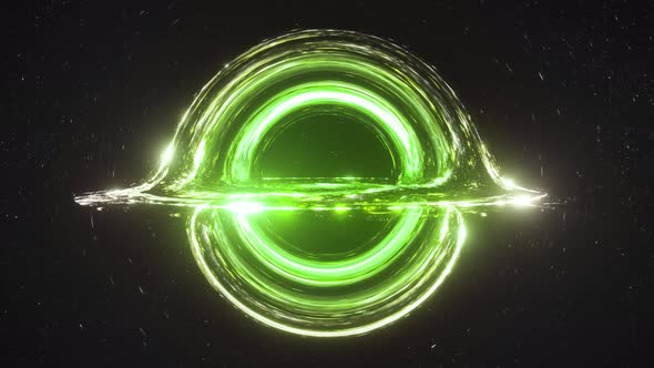 Green Black Hole Simulation Seamless Loop alt