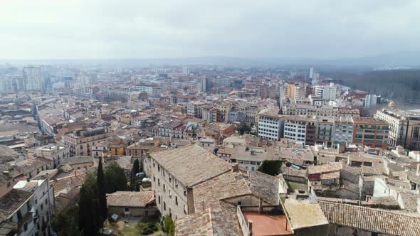 Aerial View Of Girona City