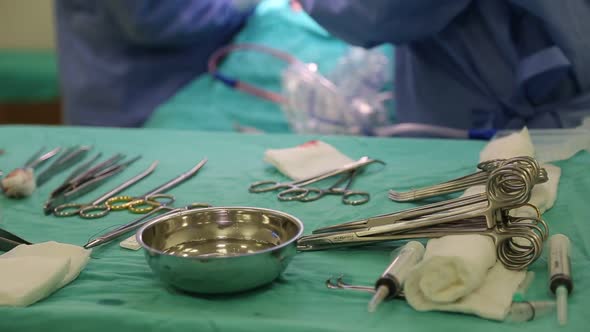 View Of Operating Theatre And Surgical Materials