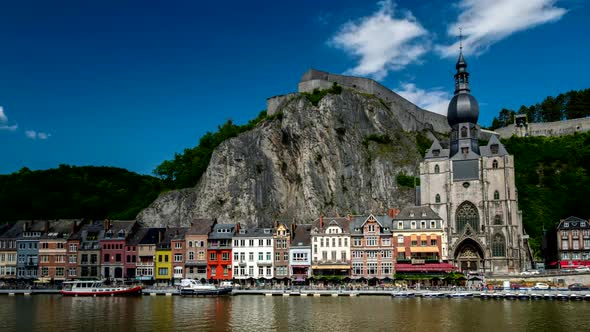 Timelapse of Dinant Town, Belgium alt