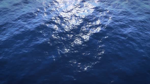 Pacific Ocean Waves Arrive With A Glimmer From The Sun Top View