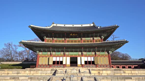 Beautiful gyeongbokgung palace in Seoul South Korea