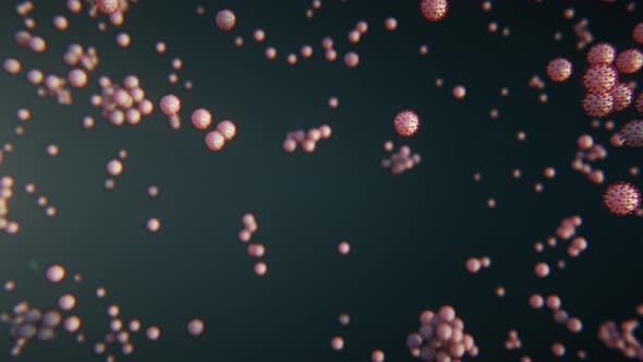 Coronavirus Cell COVID-19. Virus macro 3d animation rendering